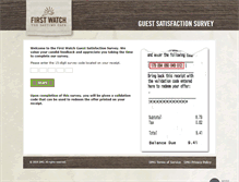 Tablet Screenshot of firstwatchfeedback.com